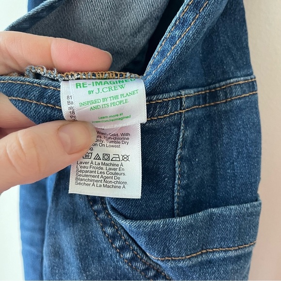 Crewcuts J.Crew girls denim overalls with pockets size 7 - Picture 5 of 11